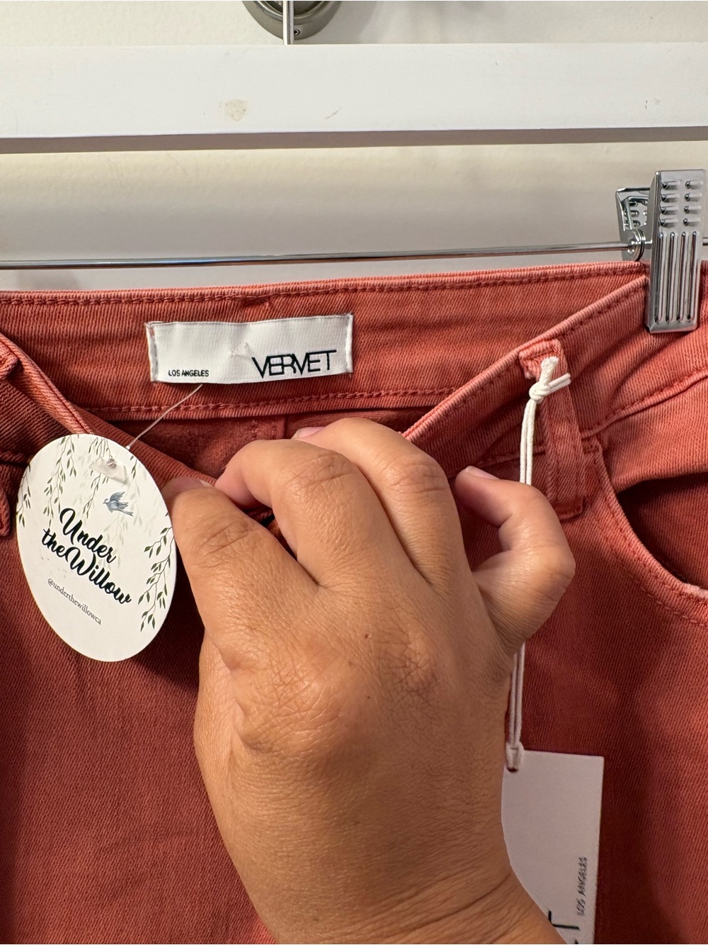 Vervet BELLA High-Rise Flare Size 31 NWT/SEE COLOR/Mineral Red - Picture 6 of 10